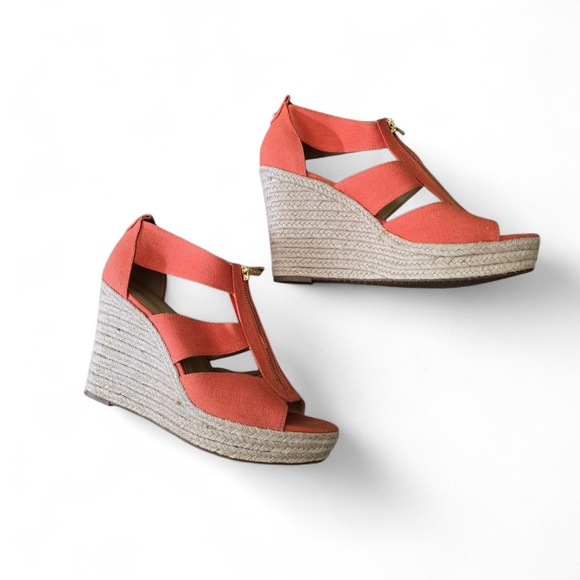 Michael Kors Damita Espadrille Platform Wedge Sandal Size 9.5 - Picture 2 of 10